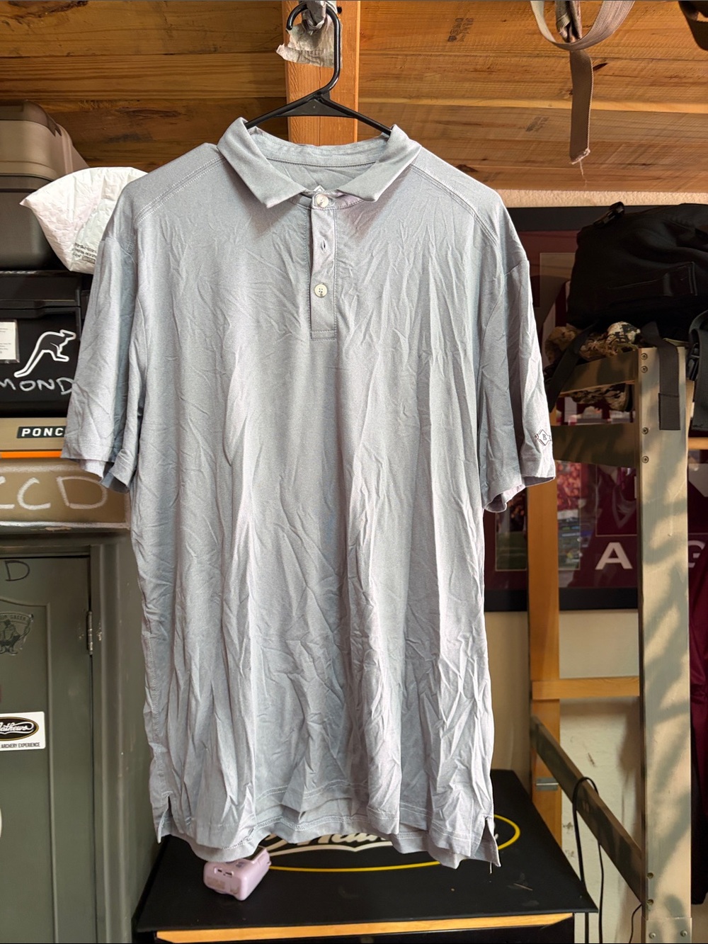 BURLEBO Men's Light Gray Polo Shirt